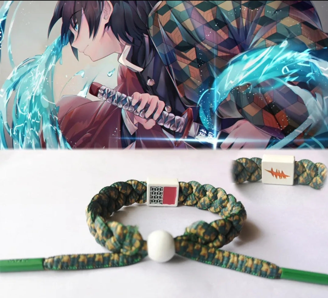 Demon Slayer Hand-knitted Bracelet