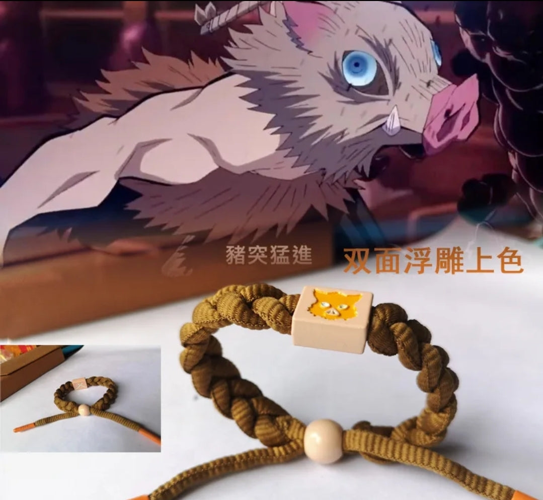 Demon Slayer Hand-knitted Bracelet